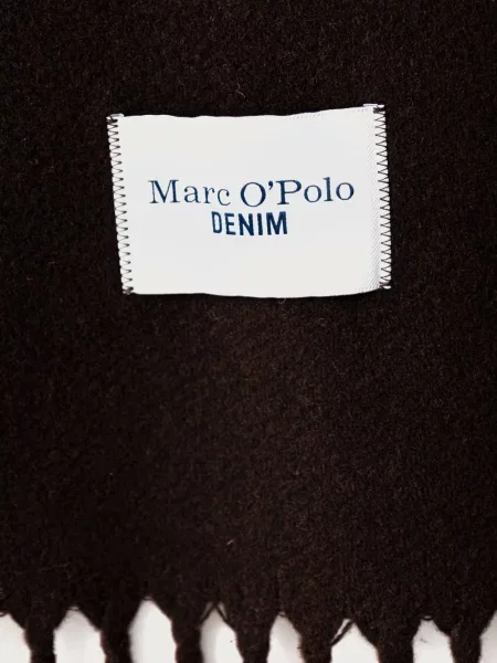 Szal Marc O'polo z frędzli wełniana brązowa