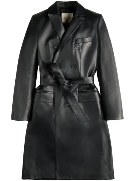 Trencz Tod's skórzany czarny