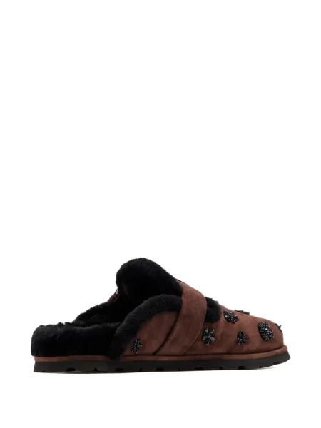 Papuci tip mules Stuart Weitzman cu cataramă maro