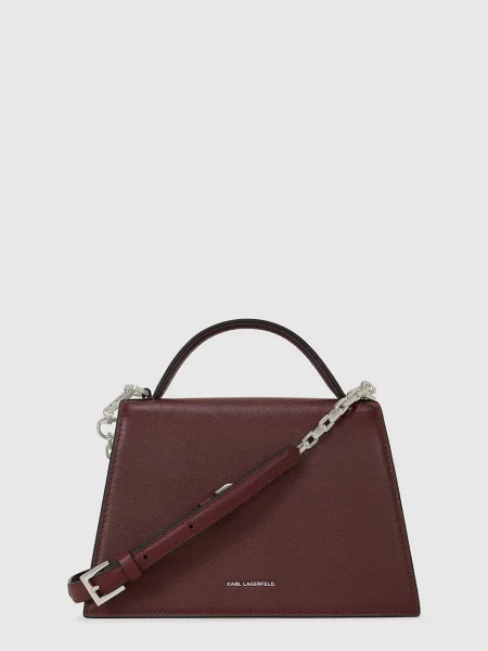 Шкіряна сумочка Karl Lagerfeld бежевий