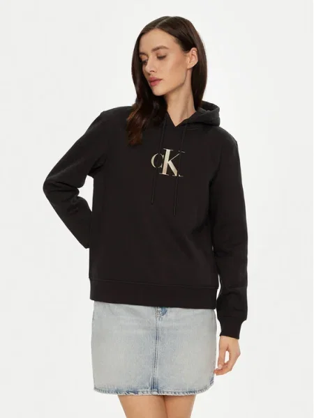 Суичър с качулка Calvin Klein Jeans с градиентным принтом с качулка черно
