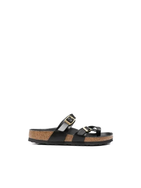 Klapki Birkenstock skórzane czarne