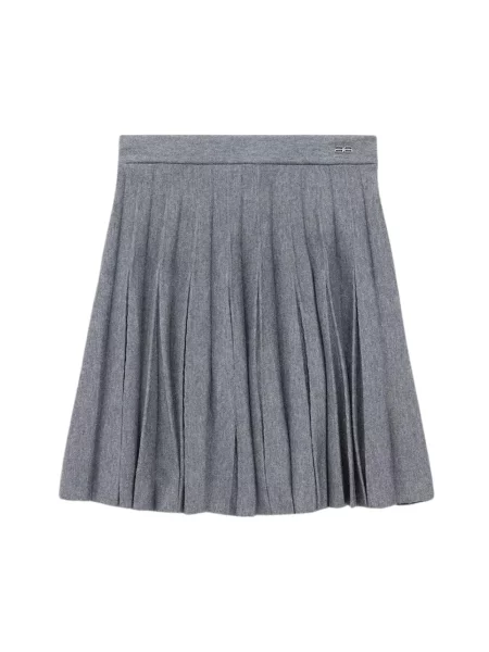 Spódnica plisowana Balenciaga wełniana szara