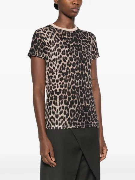 Tricou Baserange cu imagine cu model leopard