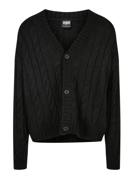 Urban Classics Geacă tricotată negru
