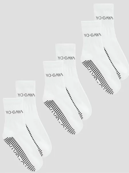 YO-GAYA Športové ponožky Socks Pilates' biela