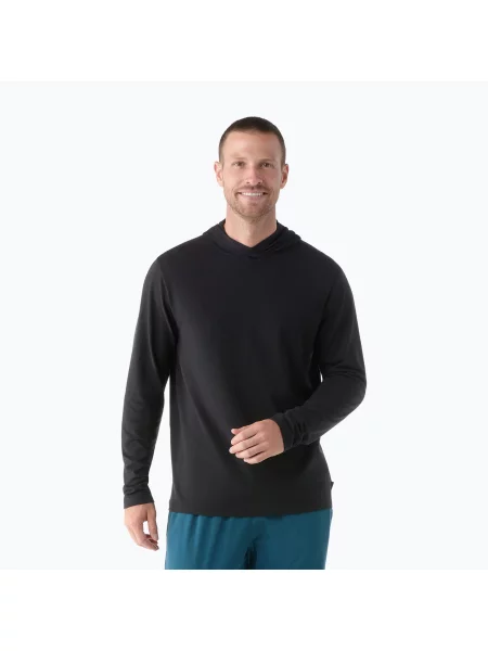 Férfi pulóver Smartwool Hoodie black Hoodie fekete