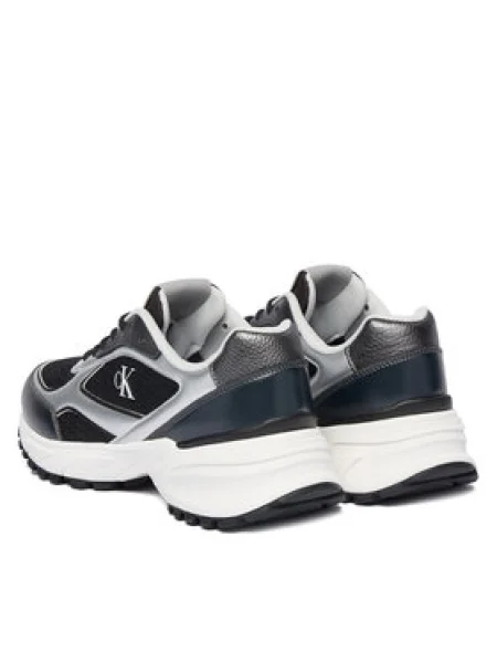 Sneakersy Calvin Klein Hike Runner Lace Up Mesh Mix Met Farebná čierna