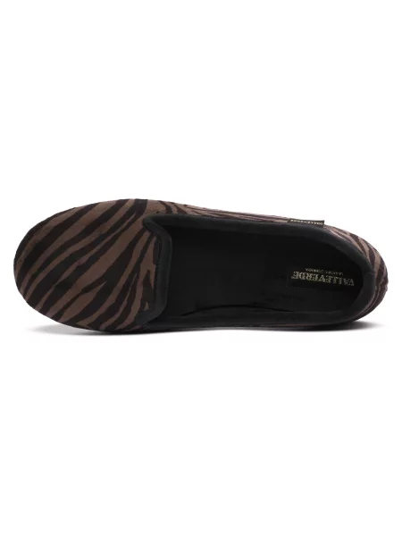Papuče Valleverde sa zebra printom crna