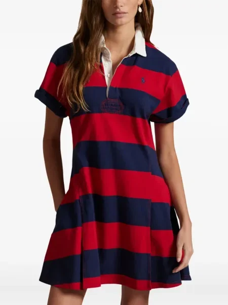 Карирана тениска Polo Ralph Lauren с дантела с принт зелено
