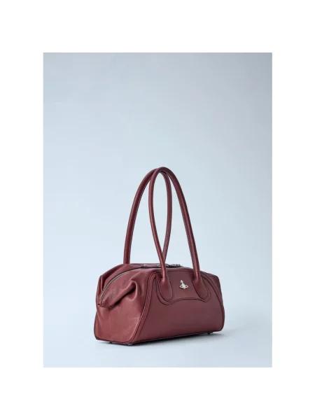 Torebka Vivienne Westwood skórzana z logo brązowa