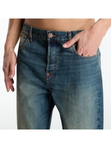Pantaloni Kenzo cu strasuri albastru