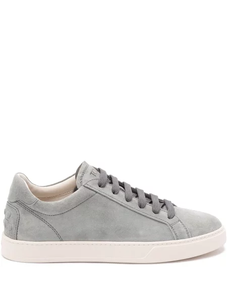 Sneakerși Tod's cu șireturi din piele gri