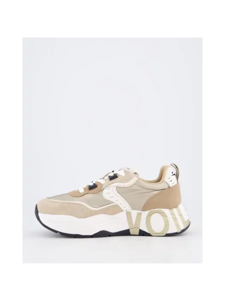 Sneakersy Voile Blanche skórzane beżowe