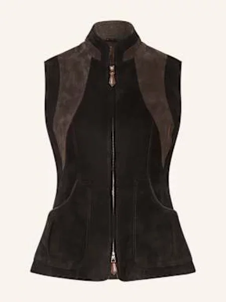 Habsburg Kamizelka Skórzana Waidegg schwarz czarna