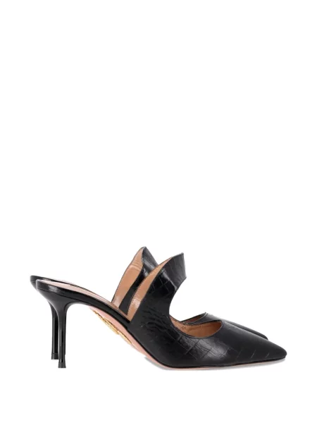 Papuci tip mules Aquazzura negru