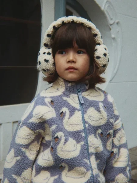 Konges Sløjd куртка дитяча флісова JODY TEDDY JACKET GRS