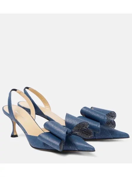 Pantofi cu toc Mach & Mach slingback albastru