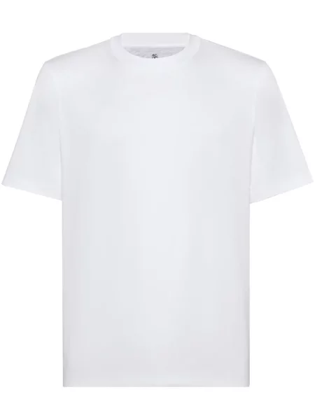 Tričko Brunello Cucinelli jersey s kulatým výstřihem bílé