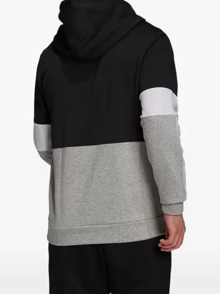 Tricou polo Adidas cu dungi alergare cu autograf negru