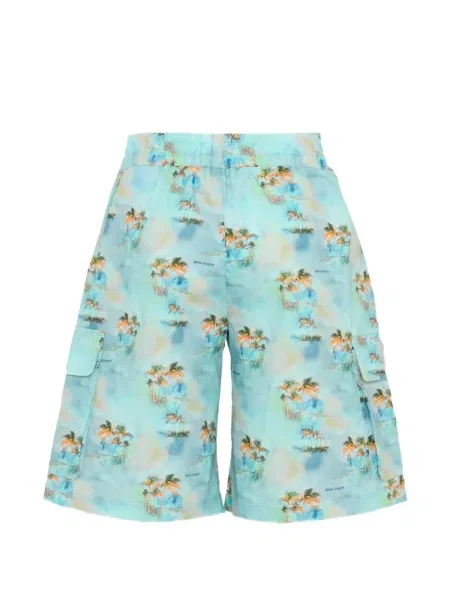 Szorty cargo dziecięce Palm Angels niebieskie