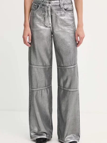 Patrizia Pepe pantaloni de argintiu