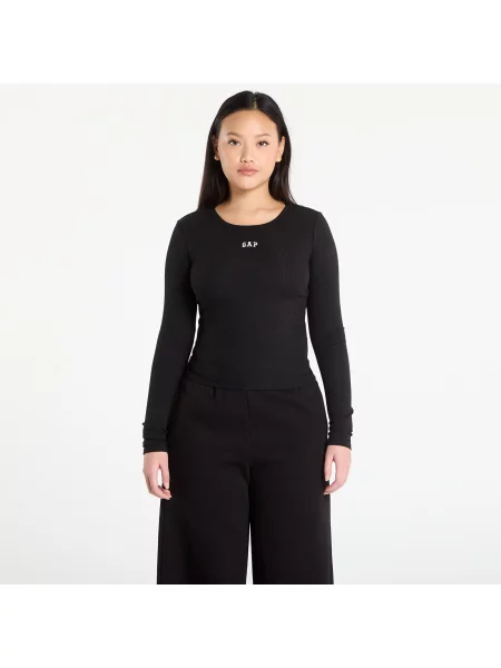 T-shirt GAP Ribbed Logo T-Shirt Black XS czarna