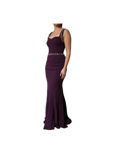 Sukienka Dolce And Gabbana fioletowa