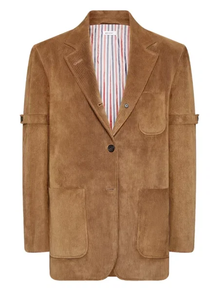 Sacou Thom Browne din piele de căprioară