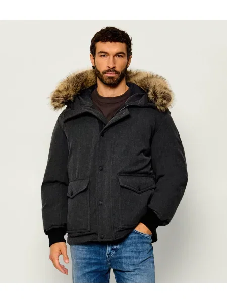 BOSS ORANGE Geacă Oisla | Relaxed fit cu adaos de lână gri
