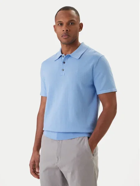 Tricou polo Calvin Klein albastru