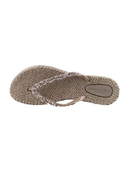 ILSE JACOBSEN Flip-flops gri deschis maro