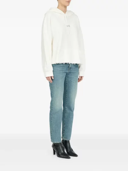 Hoodie Mm6 Maison Margiela λευκό