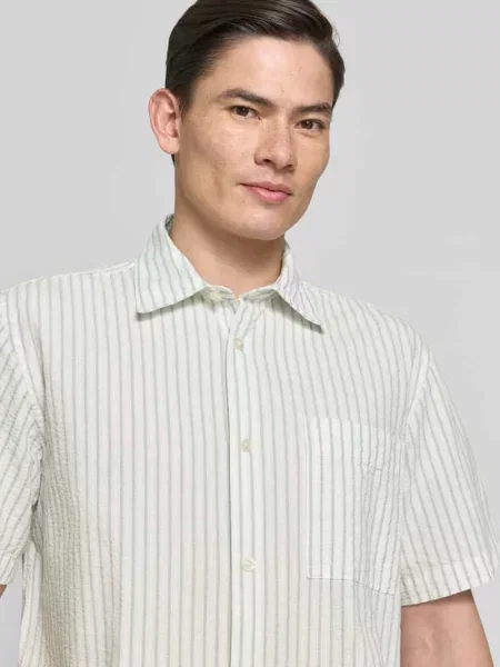 Koszula casualowa o kroju relaxed fit z czystej bawełny model STUART' Selected Homme biała