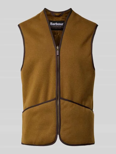 Kamizelka o kroju regular fit z imitacji futra Barbour beżowa