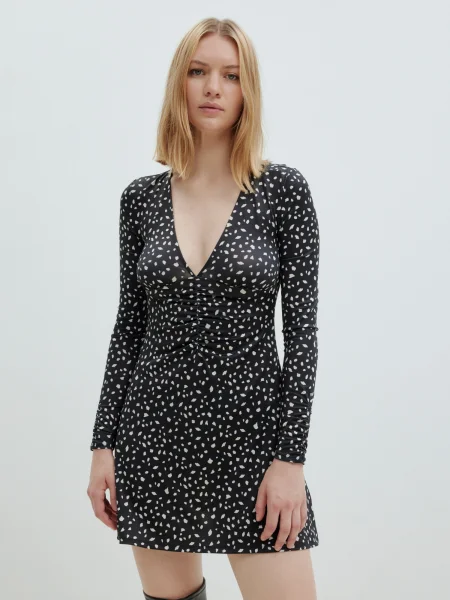EDITED Rochie Mariele negru alb