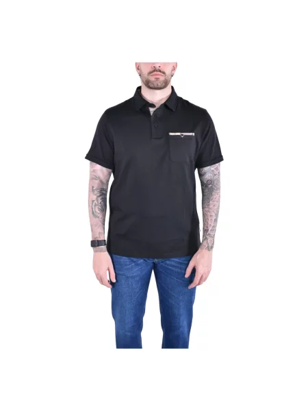 Koszulka polo Barbour czarna