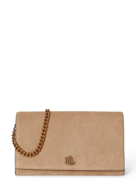 Lauren Ralph Lauren geantă crossbody pentru femei din piele întoarsă bej