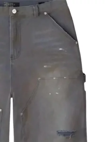 Pantaloni Stadium Goods® zdrențuiți gri