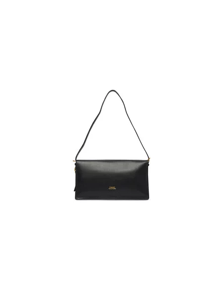 Rankinė Tommy Hilfiger Crest Leather Conv Shoulder Bag juoda