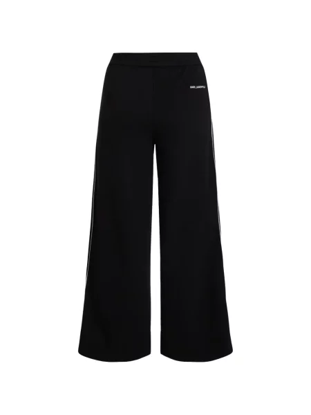 Pantaloni Karl Lagerfeld cu imagine alergare negru