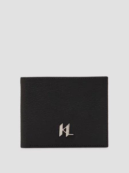 Кожаный кошелек Karl Lagerfeld черный