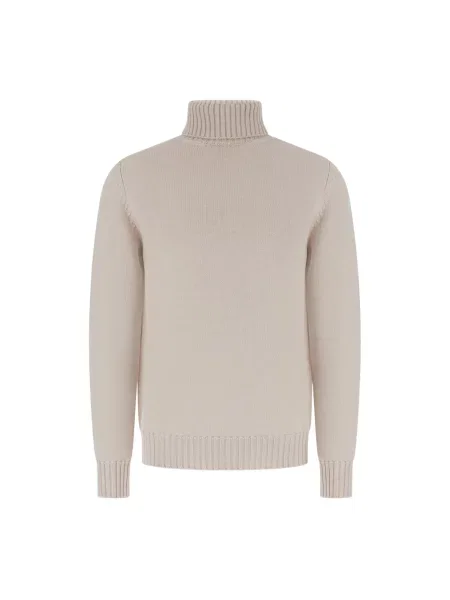 Sweter z golfem Alpha Studio beżowy