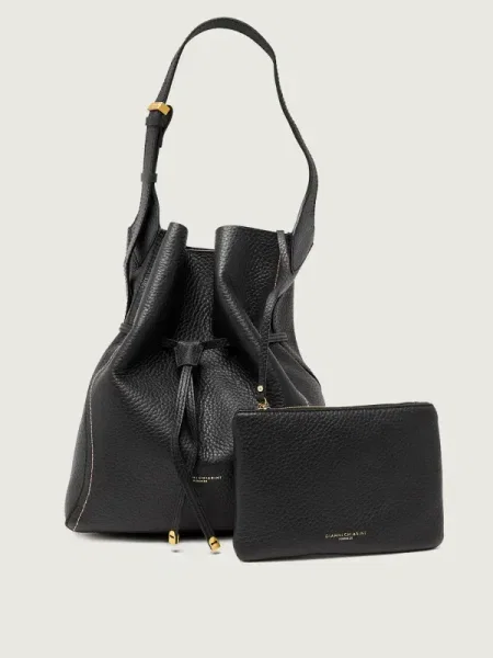 Geanta de piele Gianni Chiarini din piele negru