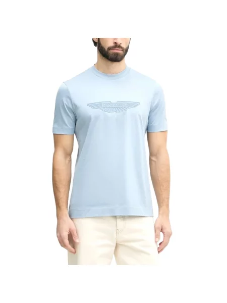 BOSS t-shirt BOSS X ASTON MARTIN niebieska