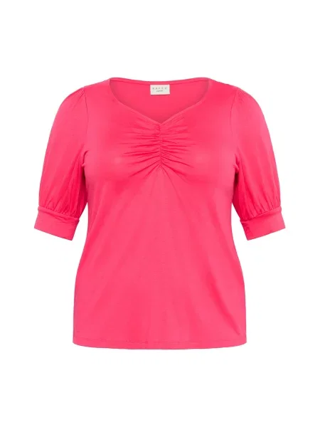 KAFFE CURVE Tričko ružová