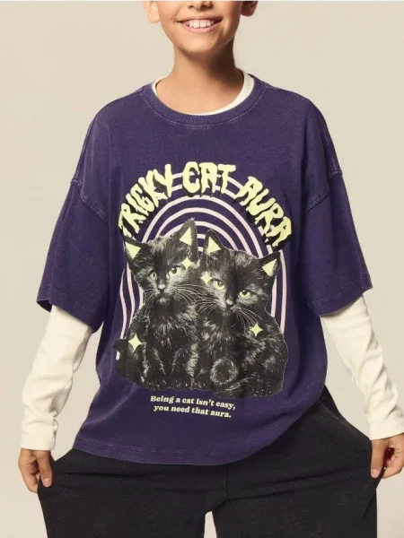 Tricou copii Reserved violet