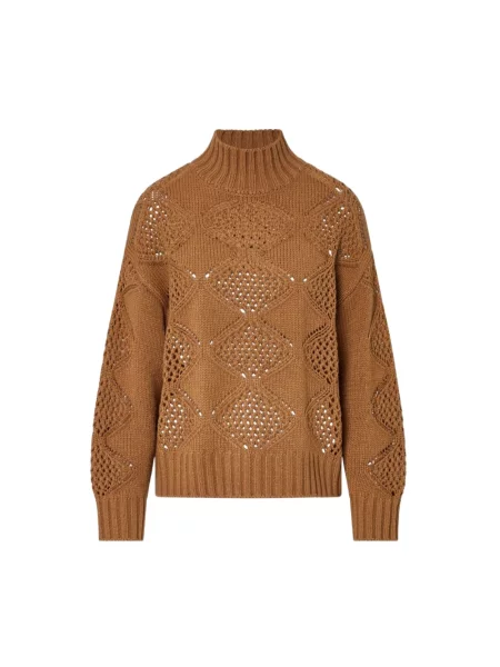 Sweter z golfem Liu Jo brązowy