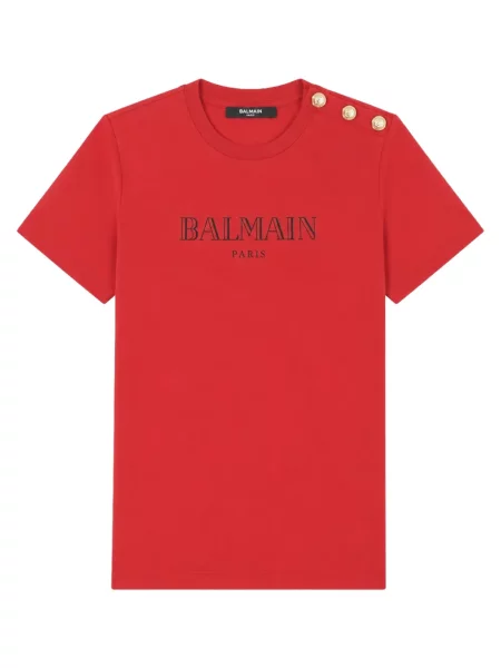 Koszulka dziecięca Balmain czerwona