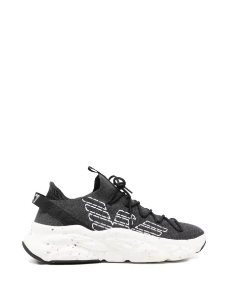 Sneakerși Ea7 Emporio Armani cu autograf negru
